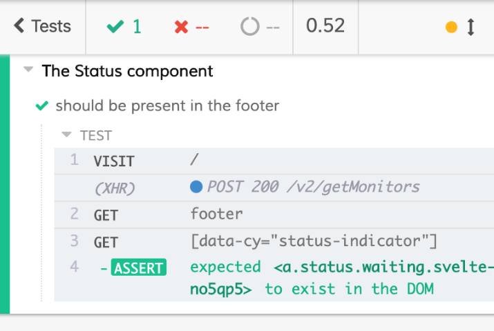 Test/Blog Driven Development for a Status indicator using Uptime Robot APIs and Svelte